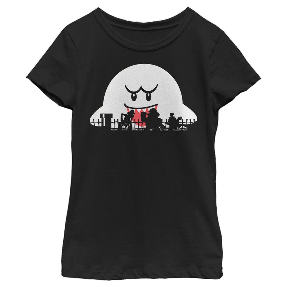 Girls Nintendo Halloween Boo Silhouettes Tshirt